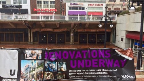 A sign of the time at Underground Atlanta. (Photo by Bill Torpy)