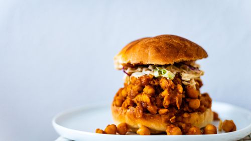 Barbecue Chickpea Sandwich with Coleslaw. CONTRIBUTED BY HENRI HOLLIS