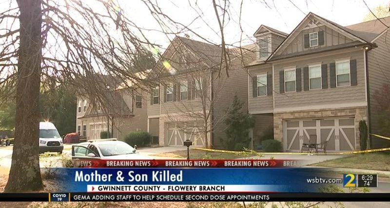 A mother and her teenage son were shot to death Friday afternoon at a Gwinnett County home, authorities said. Police are searching for the woman's boyfriend.