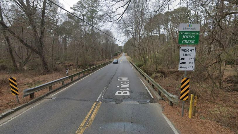 Johns Creek will be replacing the existing bridge on Buice Road over Johns Creek between Farmbrook Lane and Twingate Drive to help mitigate flooding upstream and road closures during heavy rainfall. (Google Maps)