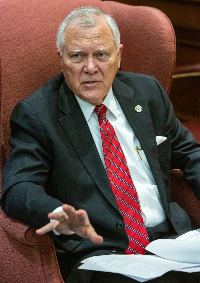 Governor Nathan Deal talks about his accomplishments with criminal justice reform during an interview in his office at the Georgia State Capitol in downtown Atlanta on Tuesday December 11th, 2018. (Photo by Phil Skinner)