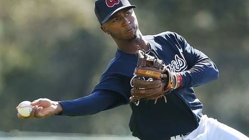Braves second-base prospect Ozzie Albies had a doctor’s appointment pushed back two days, but he’s likely to make his spring debut later this week. (Curtis Compton / ccompton@ajc.com)