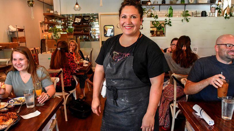 Soraya Khoury is chef-owner of Hen Mother Cookhouse, a popular breakfast and lunch spot in Johns Creek. (CHRIS HUNT FOR THE ATLANTA JOURNAL-CONSTITUTION)