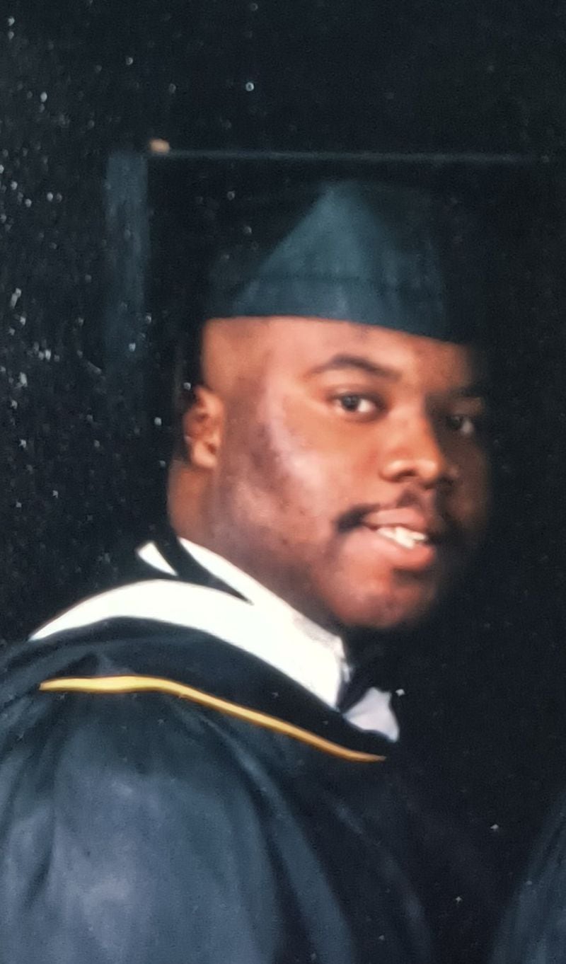 Chuck Hobbs, in a yearbook photo before his 1994 Morehouse College graduation, sees Biden’s presence on campus as a golden opportunity for the school — as long as they hold the president's feet to the fire.