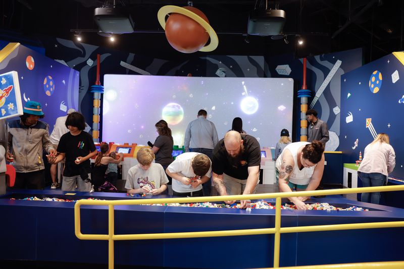 Views of the Spaceship Build & Scan experience at Lego Discovery Center Atlanta at Phipps Plaza shown on Friday, March 31, 2023. After six months of renovations, the attraction opened with upgrades and new additions. (Natrice Miller/natrice.miller@ajc.com)
