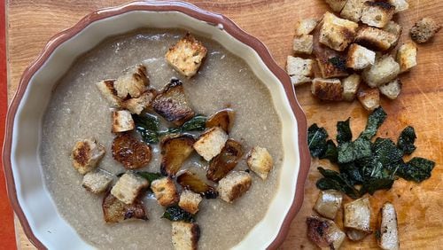 Jerusalem artichoke soup is a cold-weather comfort food. C.W. Cameron for The Atlanta Journal-Constitution