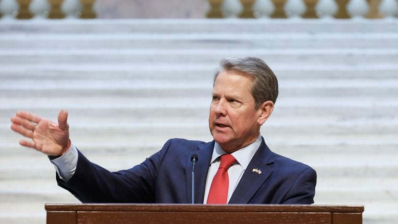 Gov. Brian Kemp signed a bill into law that would bar medical professionals from prescribing certain hormones, such as estrogen and testosterone, to transgender children seeking to align with their gender identity. (Natrice Miller/ natrice.miller@ajc.com)
