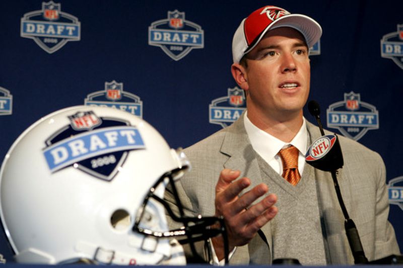 The Falcons chose QB Matt Ryan at No. 3 overall, making him the highest pick by Atlanta since Michael Vick was taken at No. 1 in the 2001 NFL draft. (AP)