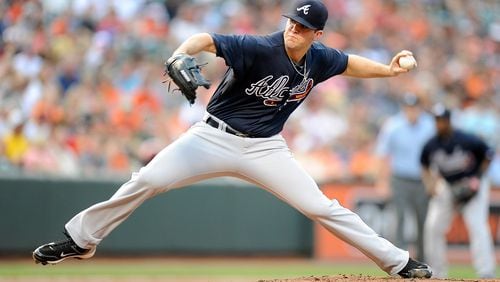 The Braves traded Alex Wood (pictured) and relievers Jim Johnson and Luis Avilan to the Dodgers on Thursday. (Photo by Greg Fiume/Getty Images)