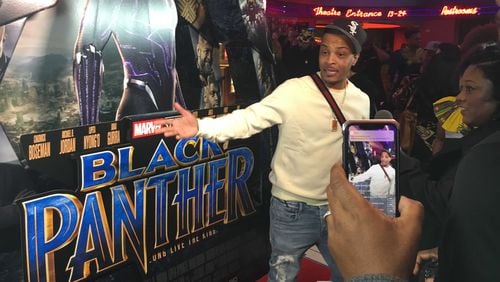 Atlanta rapper T.I. helped buy tickets for the community so folks could see a pre-release screening of Marvel's "Black Panther" movie on Tuesday, Feb. 13, 2018.