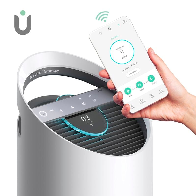 Check the air quality of a room and more with a filter featuring a built-in HEPA filtration system and particle sensing device. 
Courtesy of TruSens