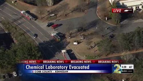 The hazmat situation was in the 3900 block of Royal Drive in Kennesaw.