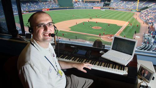 Braves organist Matthew Kaminsky (shown in 2009) will play March 30 at Eddie's Attic.