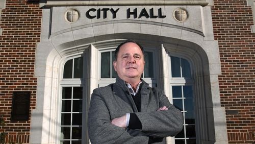 December 18, 2019 Canton - Portrait of Canton mayor-elect Bill Grant at Canton City Hall in Canton on Wednesday, December 18, 2019. The city of Canton has elected its first openly gay mayor. Bill Grant is a former council member, local business owner and community volunteer who, along with others, have tried to get the city's downtown become more vibrant. He follows long-time Mayor Gene Hobgood, who decided not to seek a fourth term in office. (Hyosub Shin / Hyosub.Shin@ajc.com)