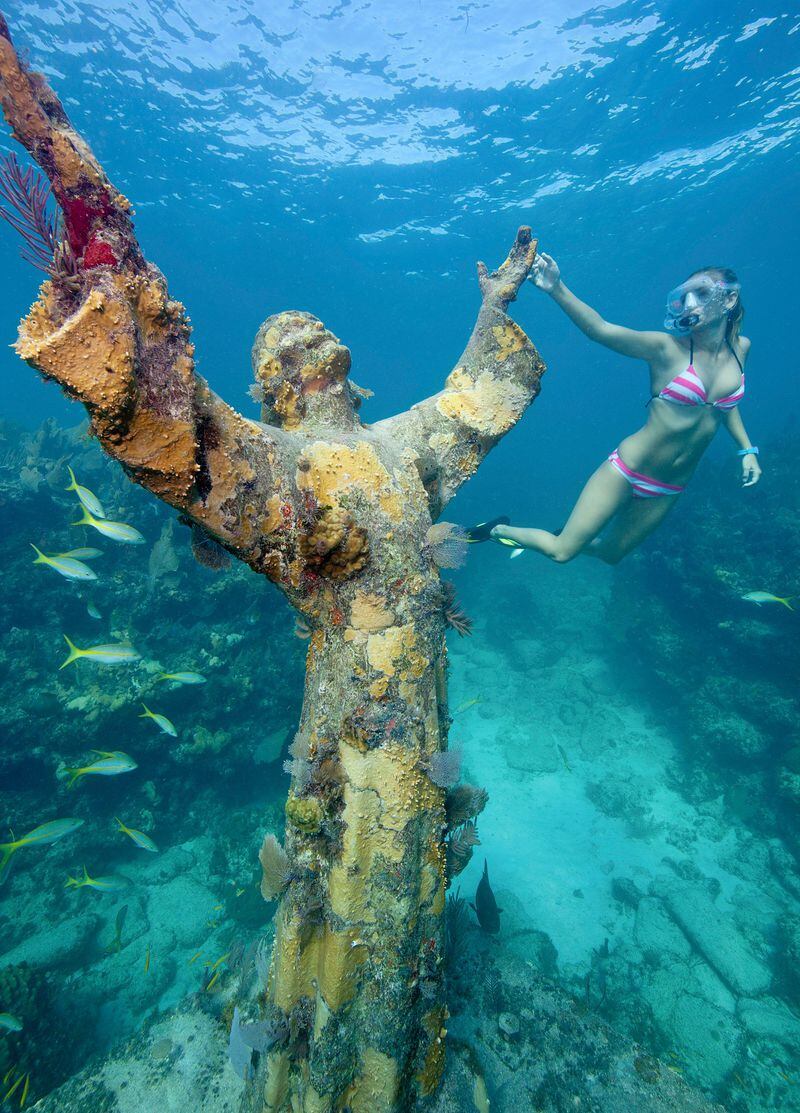 The Christ of the Deep Statue in the Florida Keys National Marine Sanctuary off Key Largo, Florida.
(Courtesy of Stephen Frink/Florida Keys News Bureau)