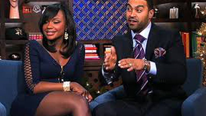 Phaedra Parks and Apollo Nida on "Watch What Happens." before his imprisonment in 2014. CREDIT: Bravo