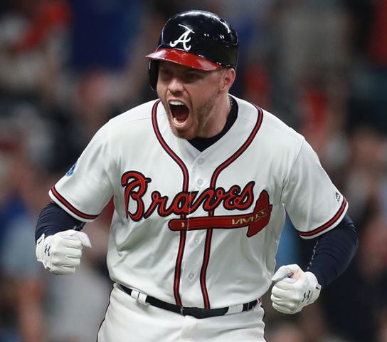 Photos: Acuna, Freeman lead Braves to playoff win over Dodgers