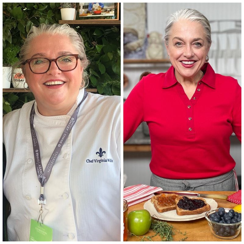 Virginia Willis, a French-trained Southern chef, wasn't happy with her weight (left). After eating healthier, being accountable with her intake and portion control, and moving more, she lost 70 pounds (right). (Before: Virginia Willis for The Atlanta Journal-Constitution / After: Courtesy of Food Network Kitchen)