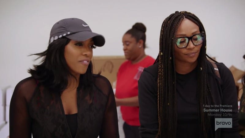  Porsha Williams and Cynthia Bailey doing work to help out Hurricane Harvey victims in Houston.