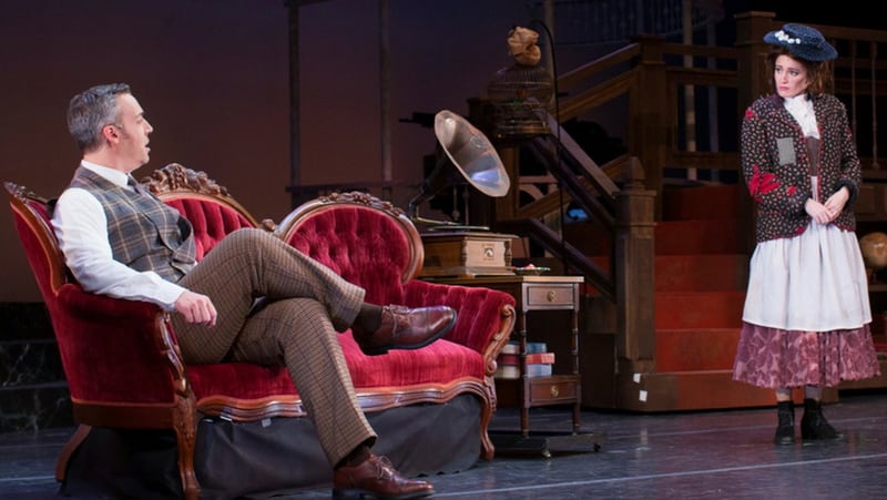 Mark Bradley Miller stars as Henry Higgins and Galen Crawley as Eliza Doolittle in Atlanta Lyric Theatre’s “My Fair Lady.” CONTRIBUTED BY CAYCE CALLOWAY