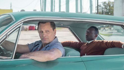 Viggo Mortensen and Mahershala Ali star in “Green Book.” Contributed by Universal Pictures