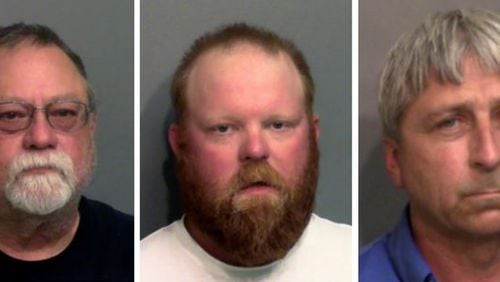 From left, Gregory McMichael, Travis McMichael and William Bryan have been charged with murder in the death of Ahmaud Arbery. (Photos: Glynn County jail)