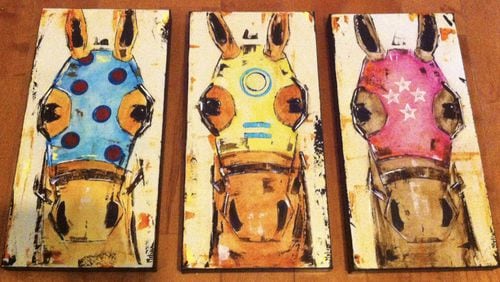 Through her colorful paintings, Kentucky’s Melissa Crase hopes to capture and convey her love of horses and horse racing. Contributed by Melissa Crase Art
