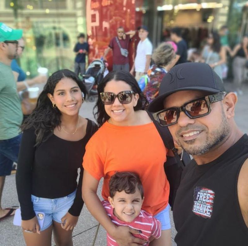 In March, Indira Navas (center), of Miami, learned that her 6-year-old son, Andres (below center), had been disenrolled from Florida’s Medicaid program but that her 12-year-old daughter, Camila (left), remained covered even though the children live in the same household with their parents. (Javier Ojeda)