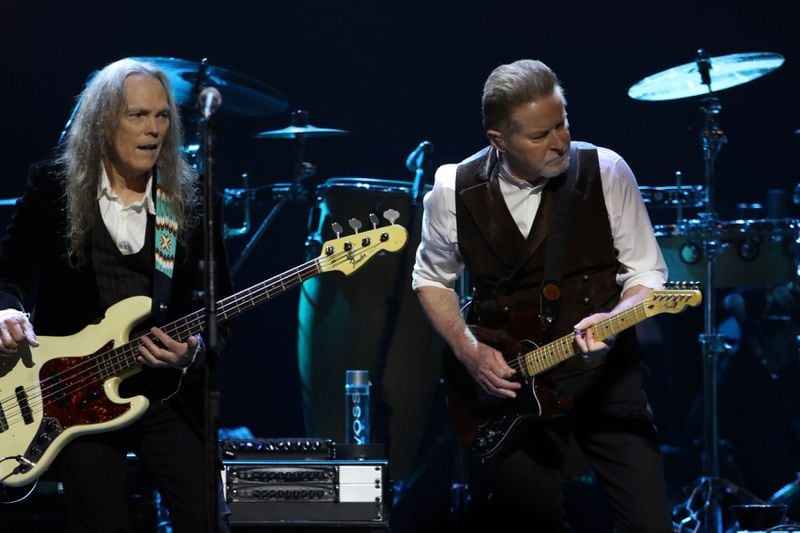 Eagles bassist Timothy B. Schmit and drummer/guitarist Don Henley at State Farm Arena on Feb. 7, 2020.  Photo: Robb Cohen Photography & Video /RobbsPhotos.com