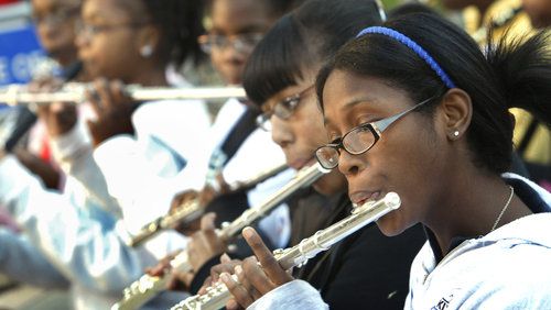 Students from KIPP WAYS Academy perform at a school event. Founded in 2003, KIPP WAYS Academy was the first KIPP Metro Atlanta school to open. WAYS stands for West Atlanta Youth Scholars. (AJC file photo)