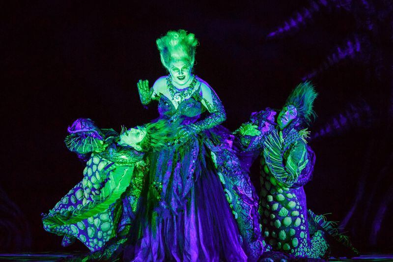 “Disney’s The Little Mermaid,” with Jennifer Allen as Ursula, starts at the Fox Theatre on Jan. 12 and will run until Jan. 15. CONTRIBUTED BY MARK & TRACY PHOTOGRAPHY
