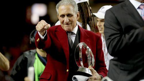 Atlanta Falcons owner Arthur Blank, a co-founder of Home Depot, weighs in at #214 on the Forbes 400 list of wealthiest Americans. (Photo by Streeter Lecka/Getty Images)