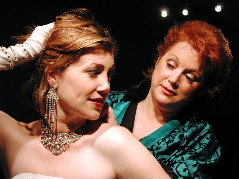 Wendy Melkonian and Libby Whittemore (right) in the Actor's Express production of "Gypsy" in 2002.