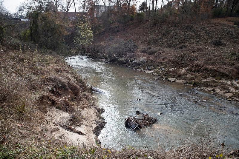 The Brookhaven portion of the Peachtree Creek Greenway will be 2.9 miles in length and will provide residents with  access to bicycle and pedestrian trails. (ALYSSA POINTER/ALYSSA.POINTER@AJC.COM)