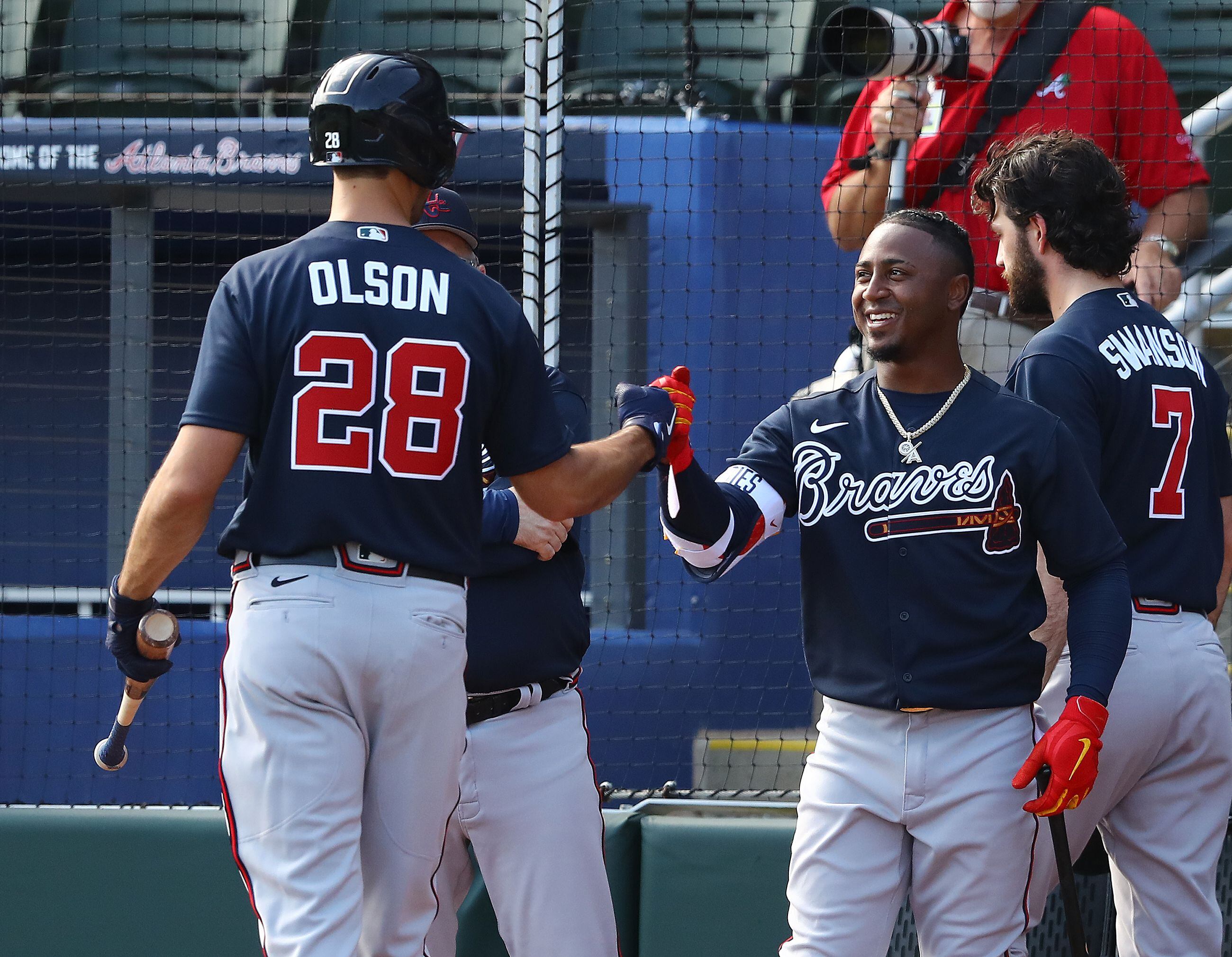 Photos: Matt Olson, Braves at spring training Wednesday