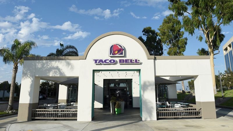 Taco Bell restaurant in Orange County, California. The fast-food restaurant will open a pop-up hotel this summer.