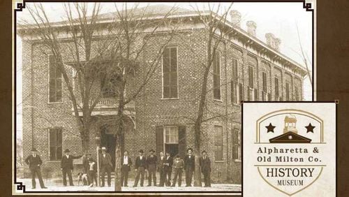An archive photograph depicts the Milton County Courthouse in Alpharetta. The city was the county seat, until Milton County was merged into Fulton County during the Great Depression. CITY OF ALPHARETTA via Facebook.