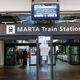 During the weeks of April 8-May 19, 2024, MARTA will run a bus bridge between Atlanta Hartsfield-Jackson International Airport and the College Park station while the airport station is under construction. (Miguel Martinez /miguel.martinezjimenez@ajc.com)