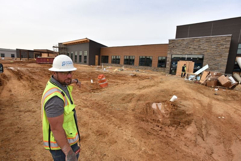  Rock Belanger, assistant superintendent, shows construction site of new Cook County Medical Center in Adel on Wednesday, March 13, 2019. The new facility will not deliver babies,  but it will focus on out-patient surgery, which is a profitable service. HYOSUB SHIN / HSHIN@AJC.COM