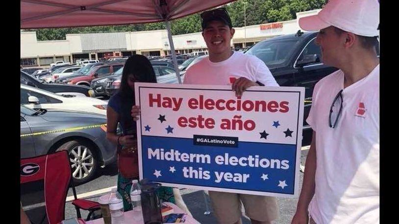 Elton García-Castillo, a student at the University of Georgia, worked last semester helping to register voters for the Georgia Association of Latino Elected Officials. It was one of three jobs he worked to help pay his tuition at the University of Georgia. CONTRIBUTED