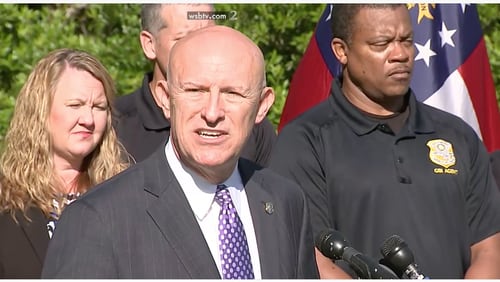 GBI Director Vic Reynolds gave updates at a Friday news conference. Photo from Channel 2 Action News  livestream