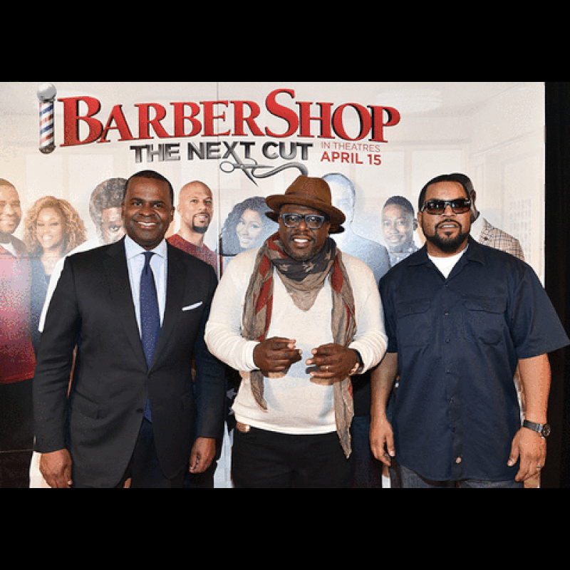 Atlanta Mayor Kasim Reed joined celebs on the red carpet at the "Barbershop 3" premiere, held at the Regal Atlantic Station theater. Photo Credit: Paras Griffin for Getty Images for Warner Bros.
