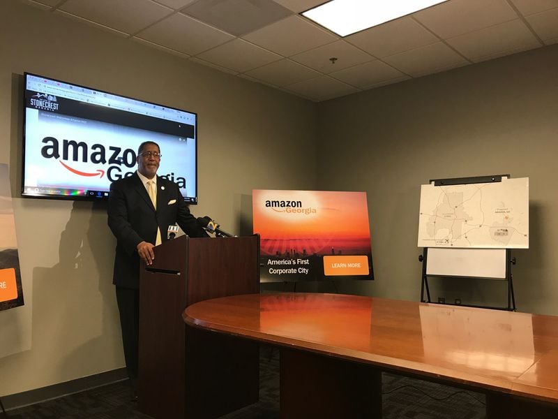 Stonecrest Mayor Jason Lary discusses the digital ad campaign targeted for Amazon employees in the Seattle area.