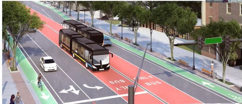 MARTA has proposed a bus rapid transit line along Campbellton Road in southwest Atlanta. (Courtesy of MARTA)