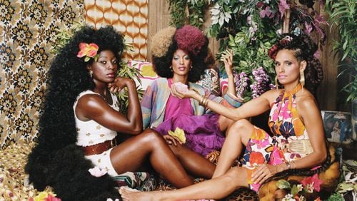 "Les Trois Femmes Deux," by Mickalene Thomas is part of the "Underexposed" exhibit of work by female photographers that opens at the High Museum April 17. Courtesy: High Museum