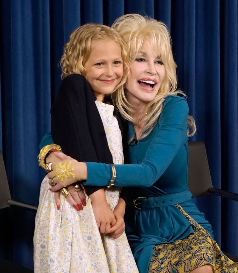 Alyvia Lind, who portrayed little Dolly Parton, and the grown-up Dolly. Photo: DollyParton.com