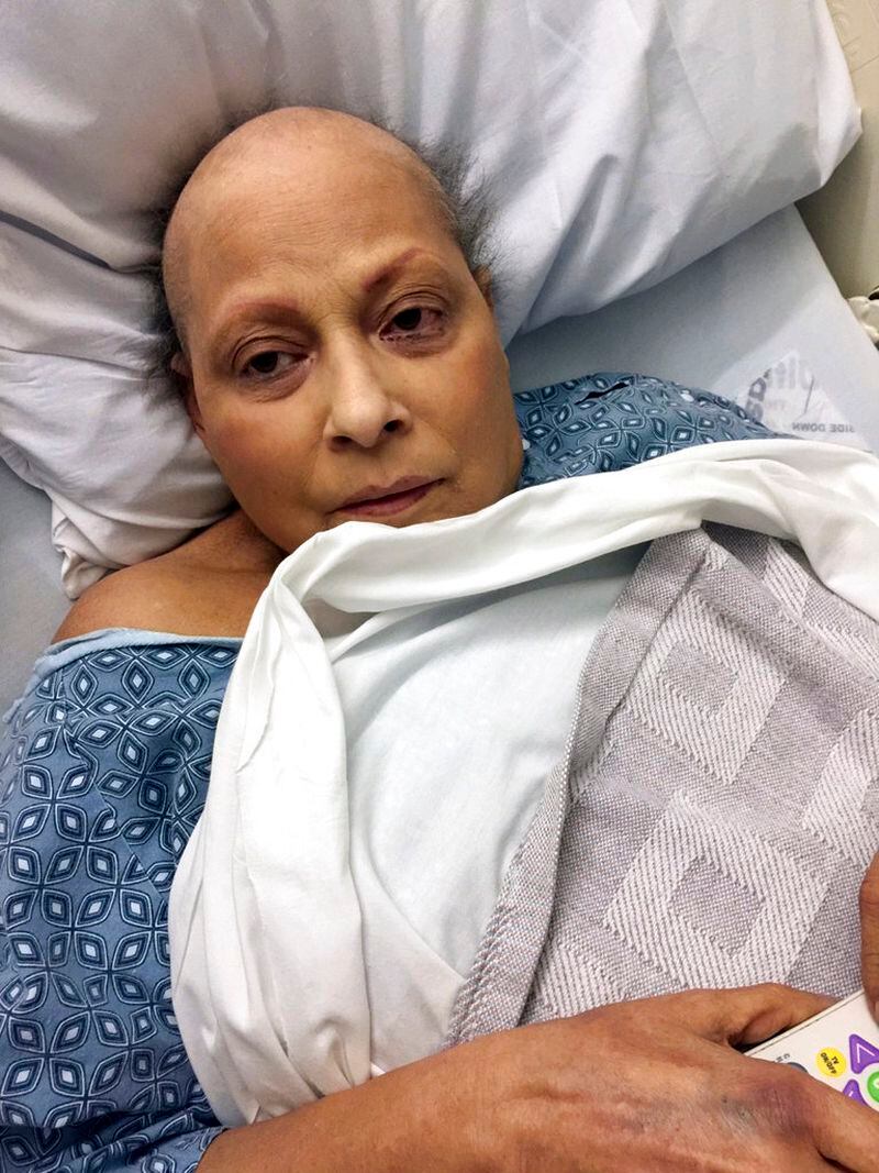 This undated photo provided by Robinson Calcagnie, Inc., shows Eva Echevarria. A Los Angeles jury on Monday, Aug. 21, 2017 ordered Johnson & Johnson to pay a record $417 million to Echevarria, a hospitalized woman who claimed in a lawsuit that the talc in the company's iconic baby powder causes ovarian cancer when applied regularly for feminine hygiene. The verdict in the lawsuit brought marks the largest sum awarded in a series of talcum powder lawsuit verdicts against Johnson & Johnson in courts around the U.S. (Robinson Calcagnie, Inc. via AP)