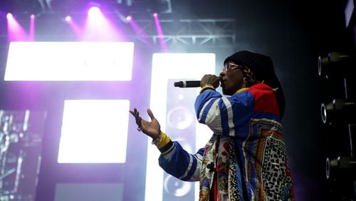 Rapper Young Thug performs at the Tycoon Music Festival at the Ceraillis Amphitheatre at Lakewood on Saturday, June 8, 2019 in Atlanta.(Akili-Casundria Ramsess/Eye of Ramsess Media)