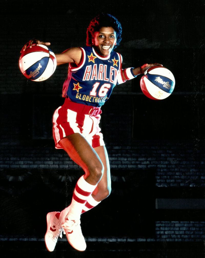 Lynette Woodard, first female member of the Harlem Globetrotters