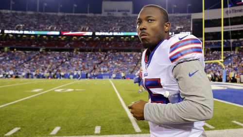 Buffalo Bills running back LeSean McCoy (25) walks on the field after halftime during an NFL preseason football game against the Carolina Panthers in this 2015 file photo.